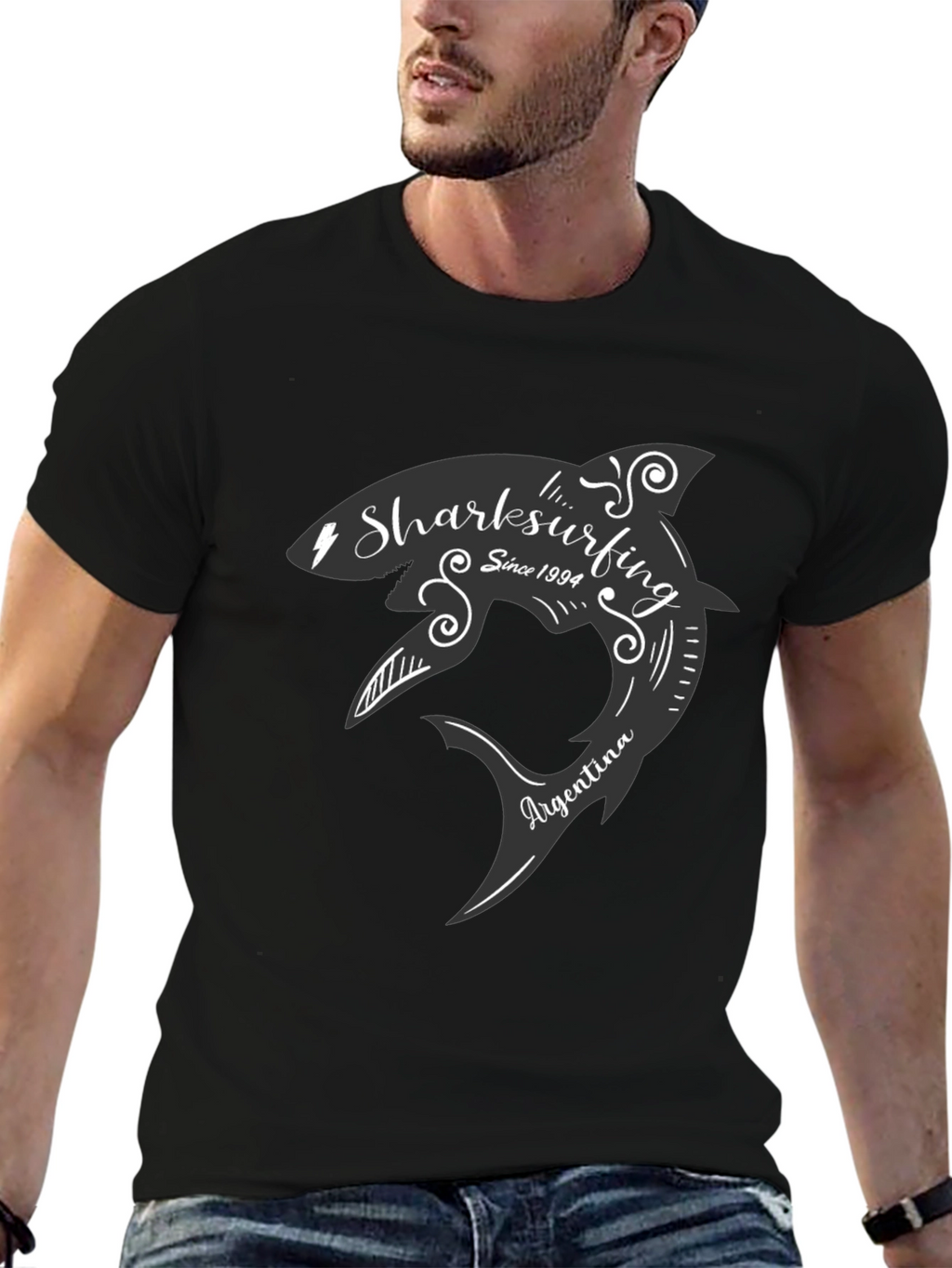 Sharksurfing T-Shirt - Argentina Surf Tee