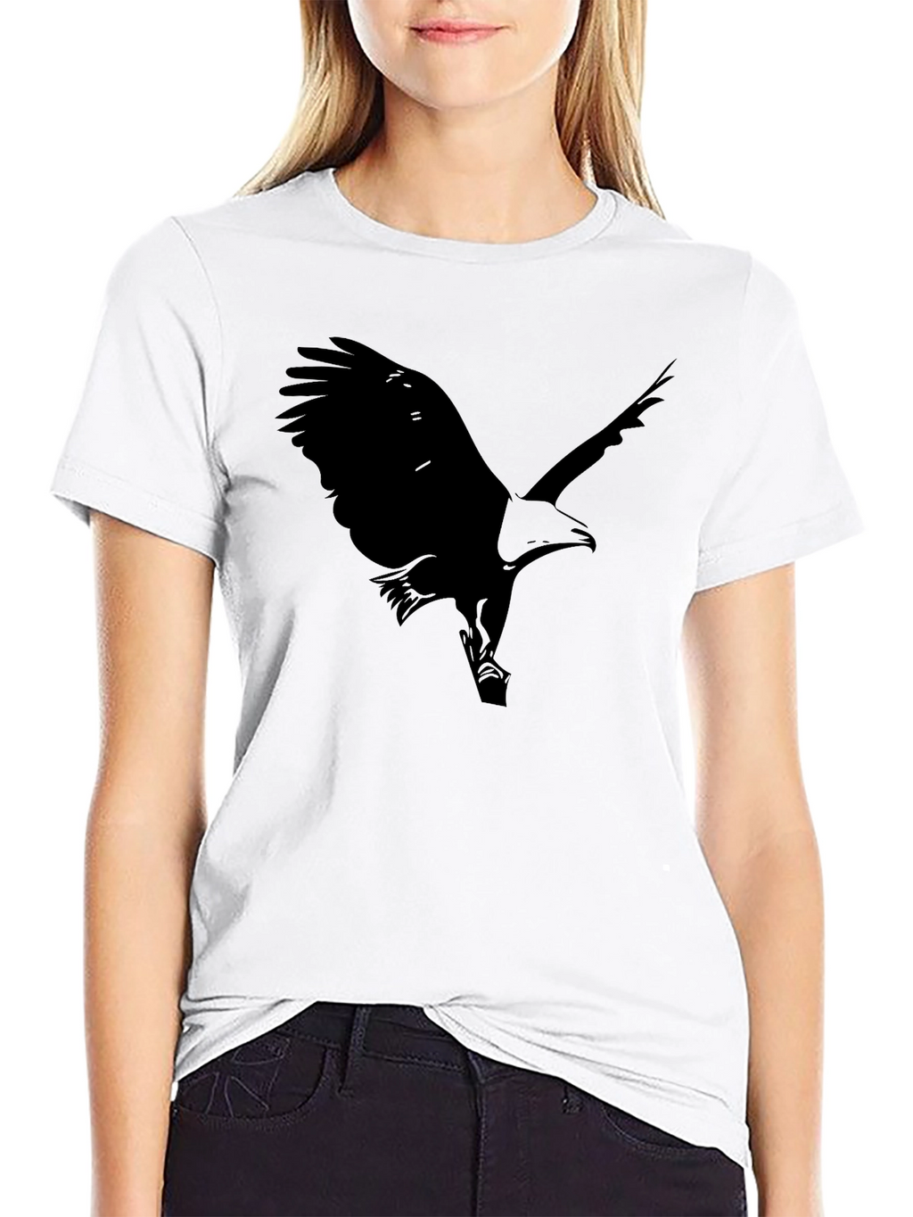 Black Eagle Graphic Print Mens T-Shirt