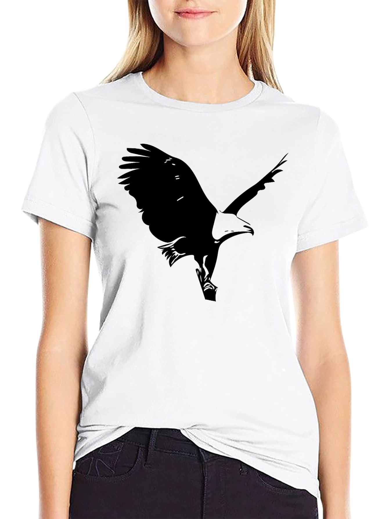 Black Eagle Graphic Print Mens T-Shirt
