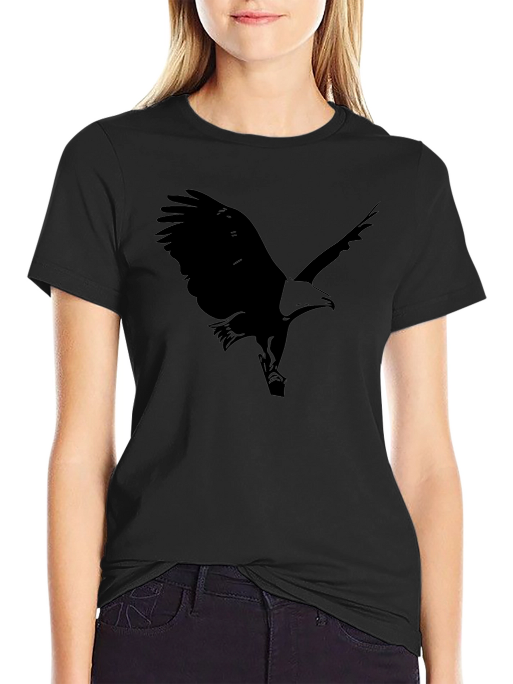 Black Eagle Graphic Print Mens T-Shirt