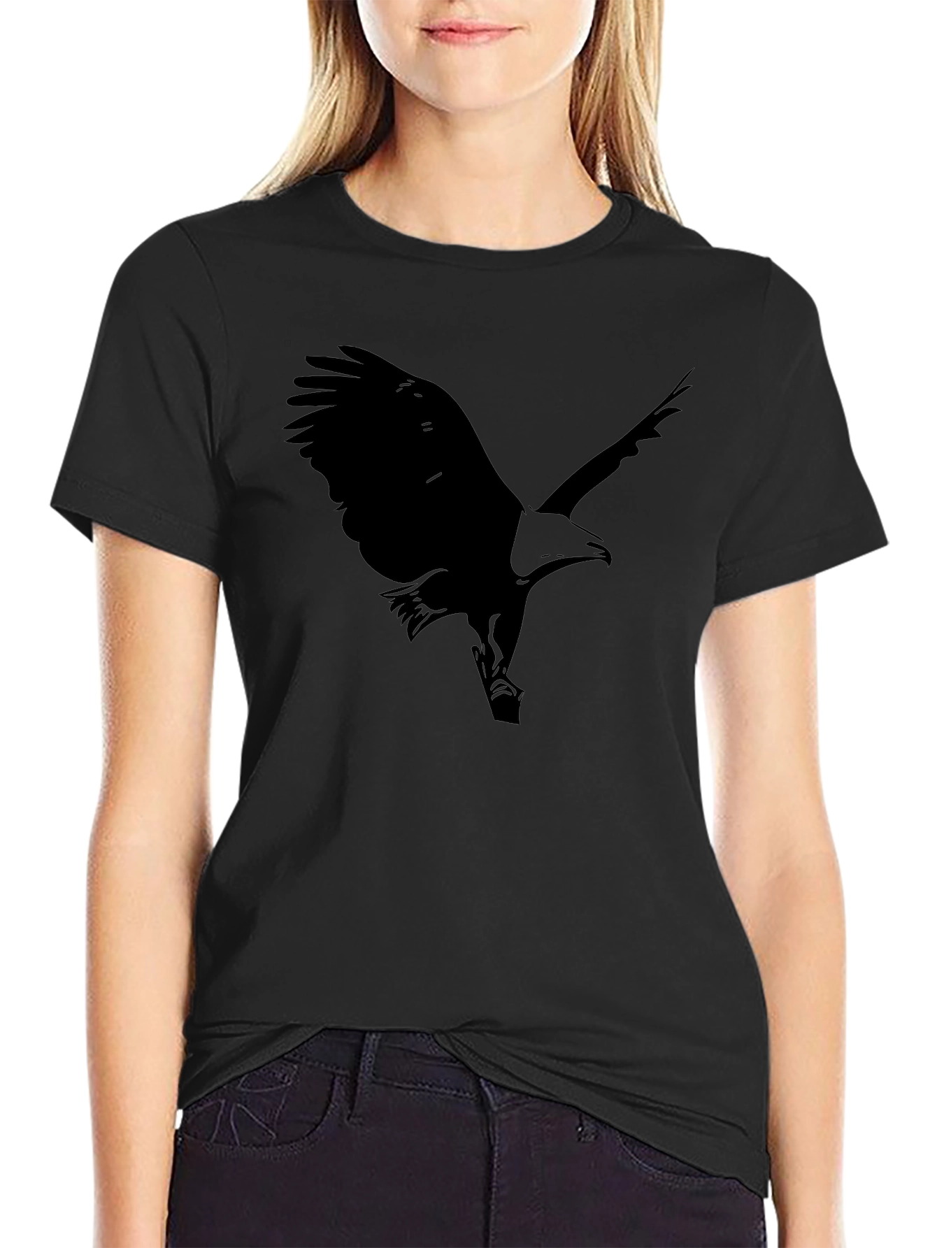 Black Eagle Graphic Print Mens T-Shirt