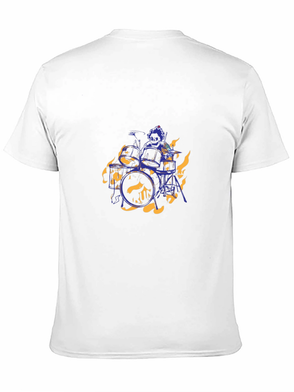 Flaming Drummer Black T-Shirt