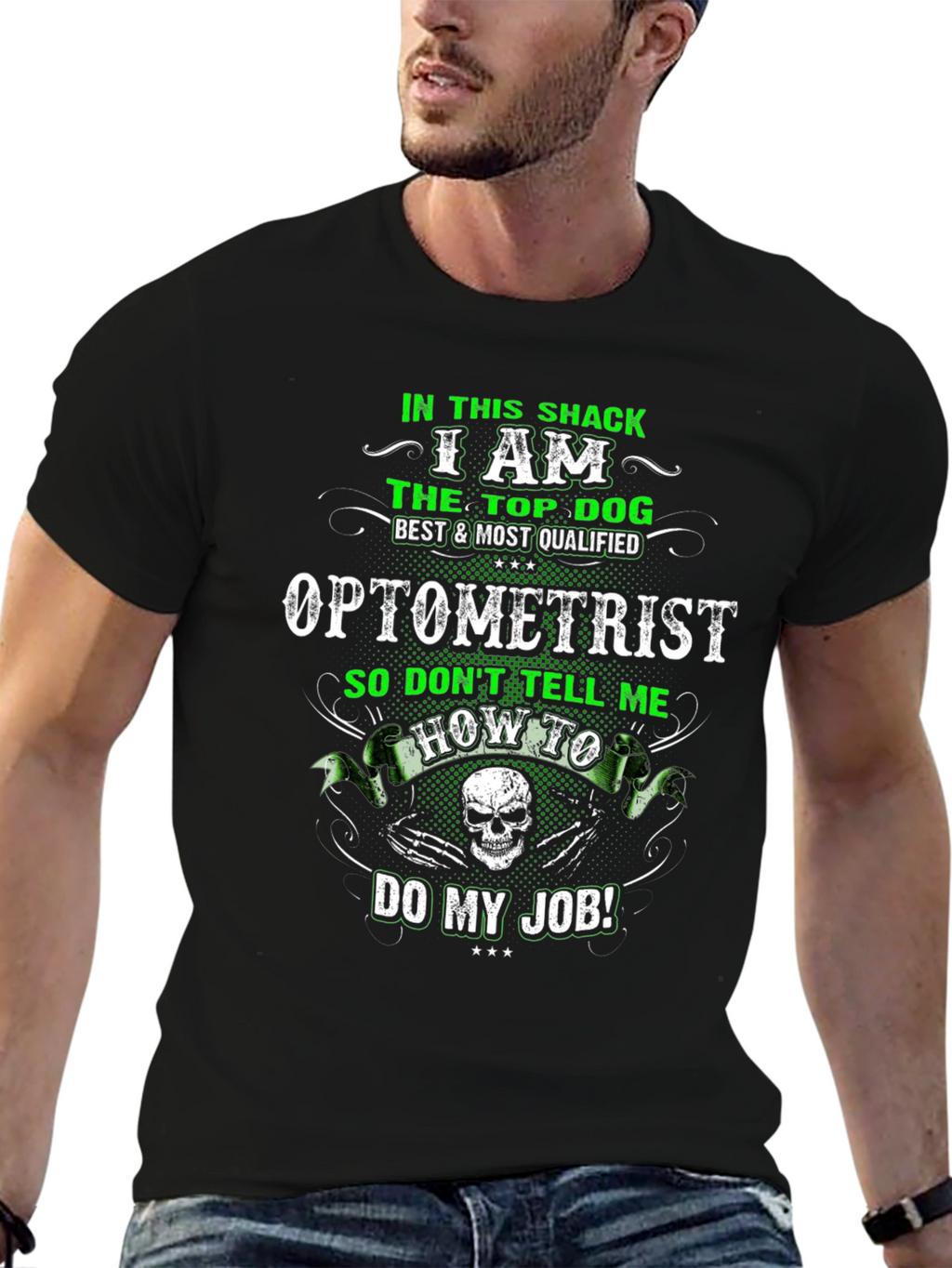 Optometrist Top Dog Graphic Tee