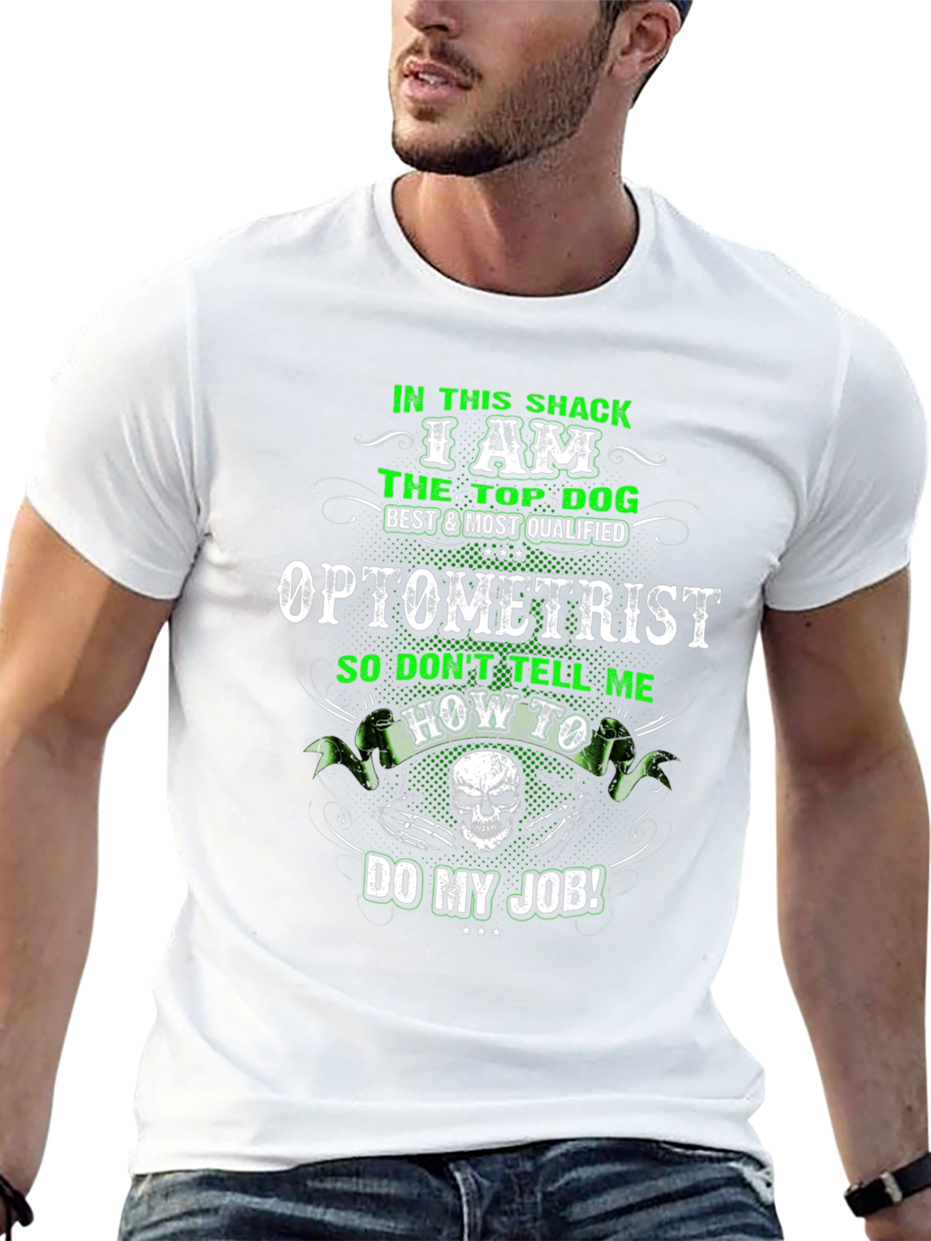 Optometrist Top Dog Graphic Tee