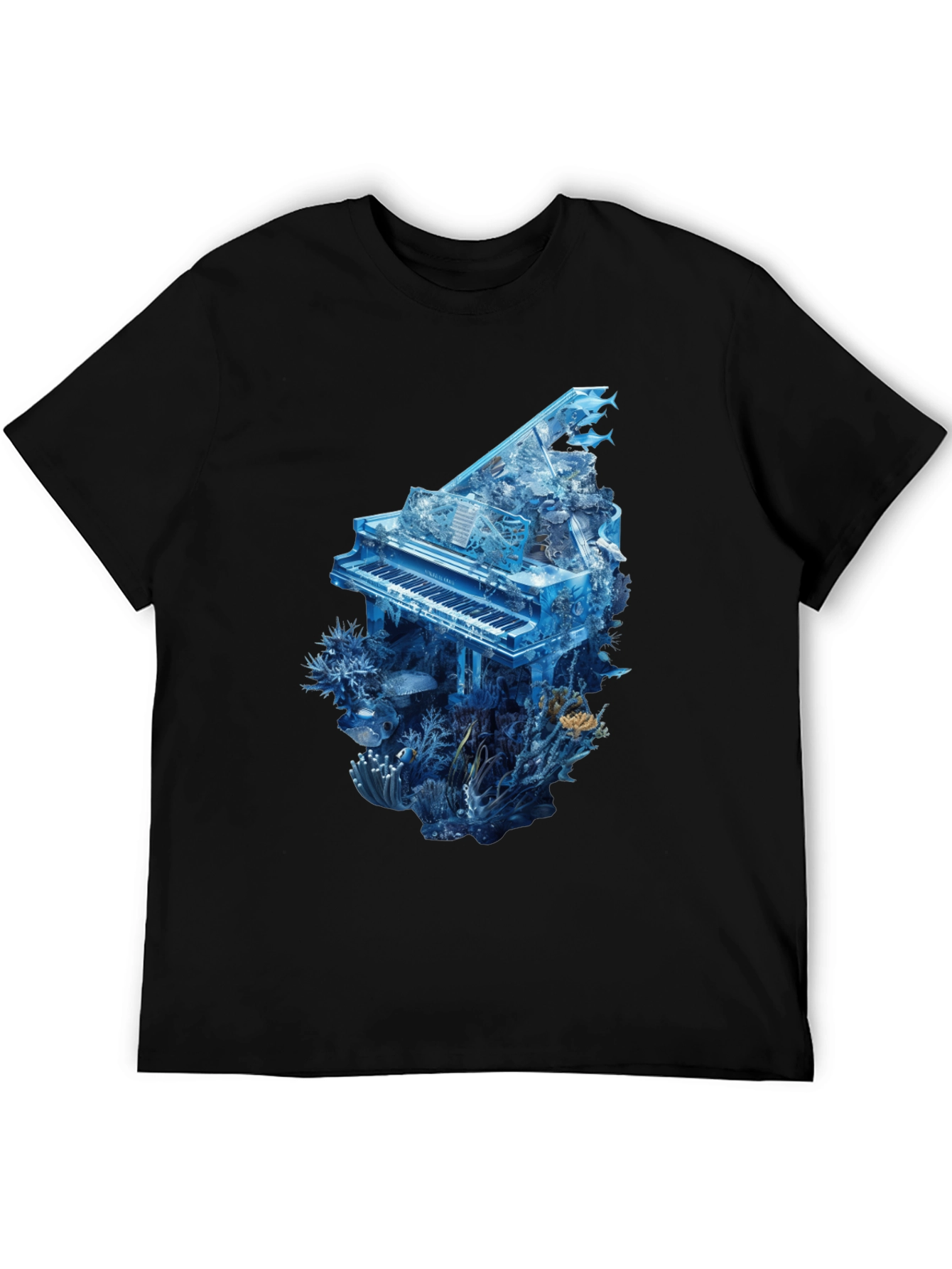 Piano Ocean Graphic T-Shirt