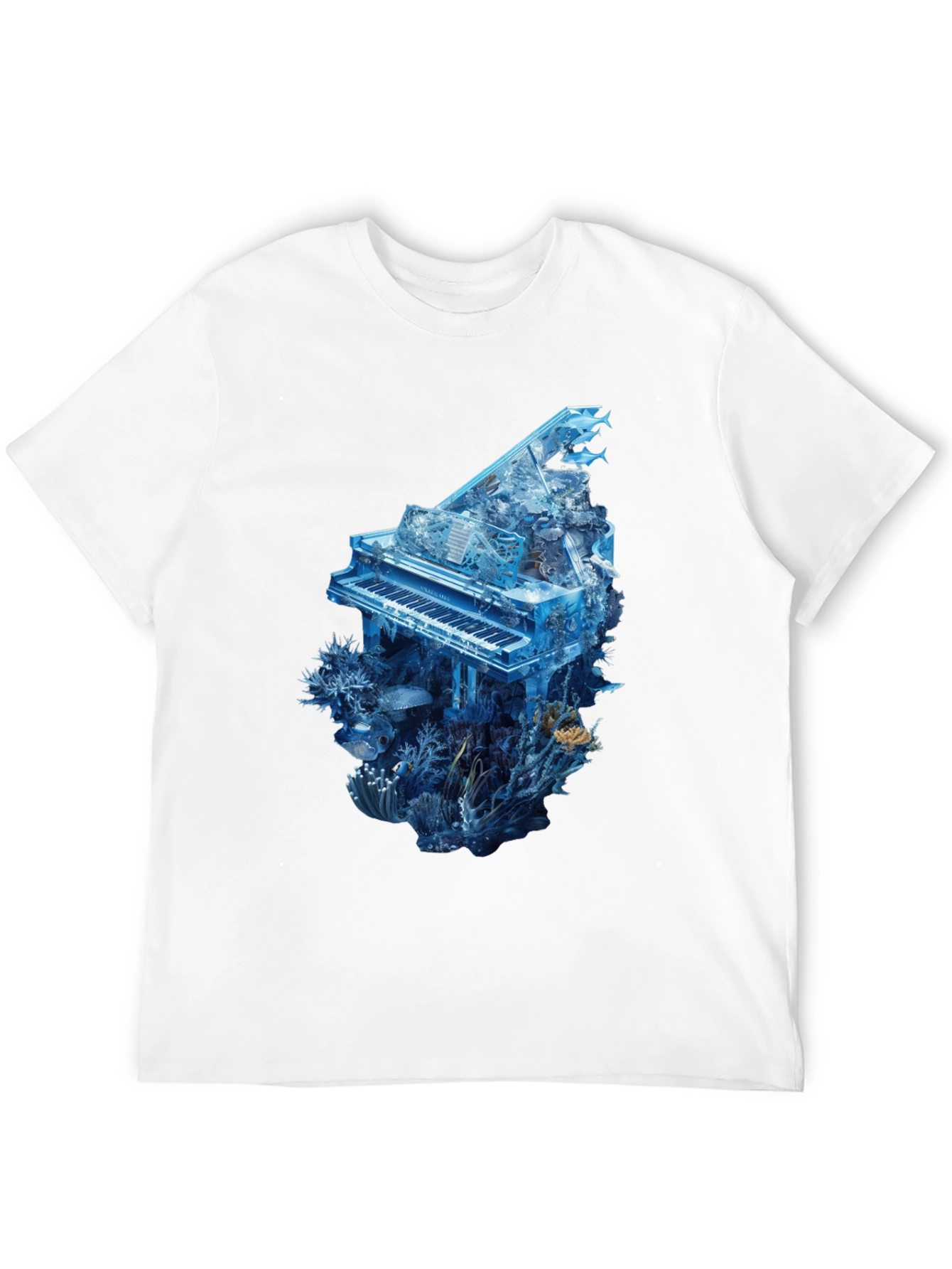 Piano Ocean Graphic T-Shirt