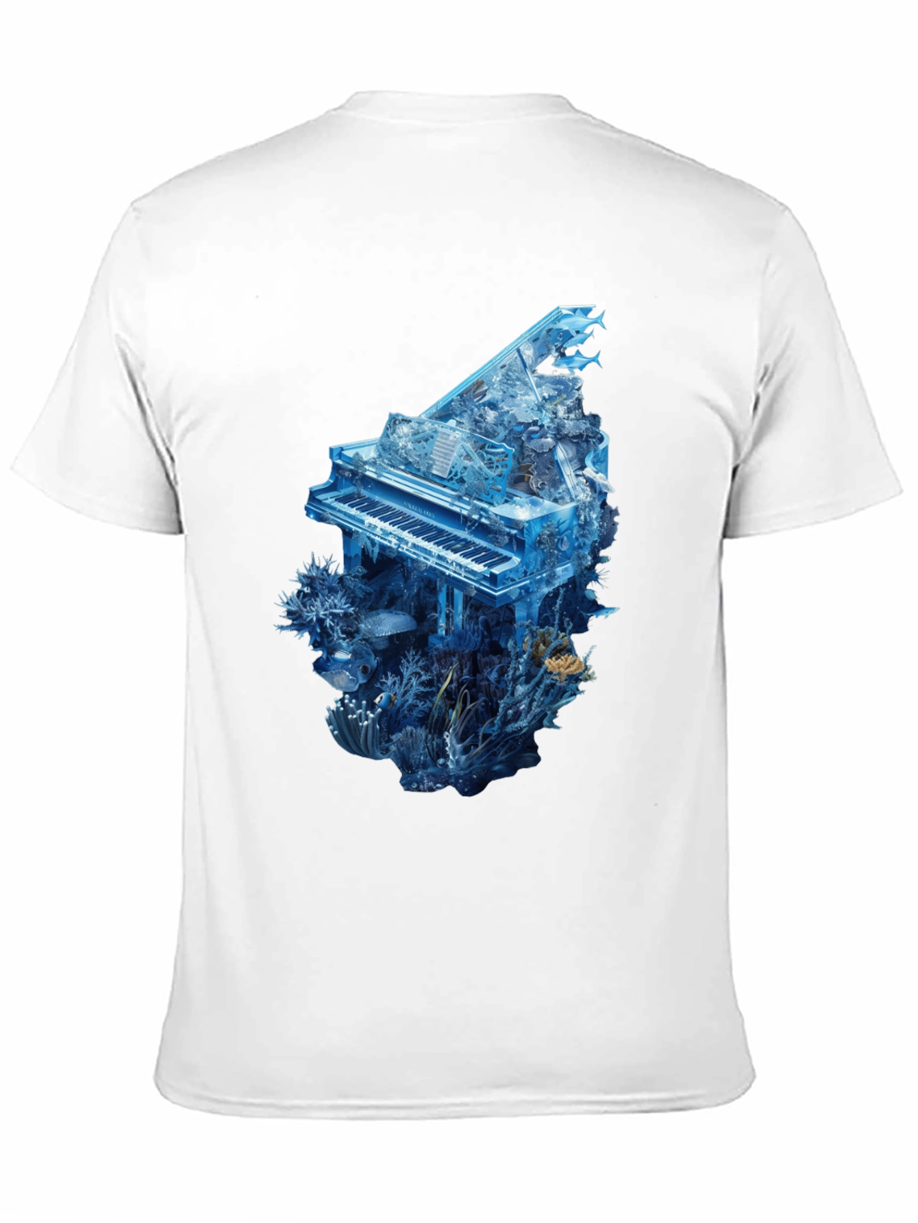 Piano Ocean Graphic T-Shirt