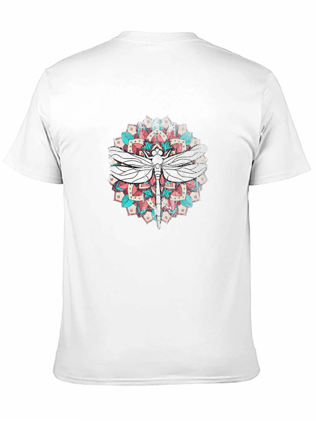 Dragonfly Mandala Graphic Print T-Shirt