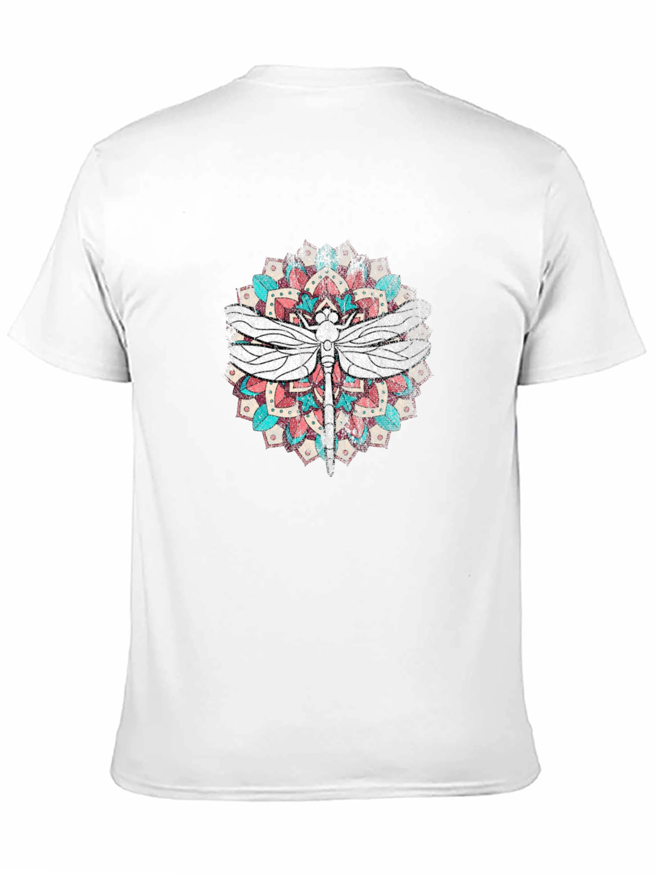 Dragonfly Mandala Graphic Print T-Shirt