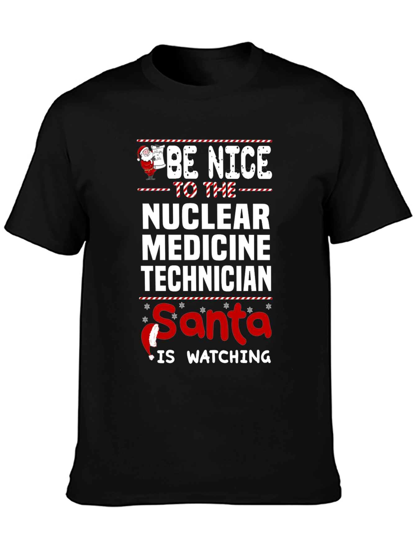 Nuclear Medicine Tech Santa Watching T-Shirt