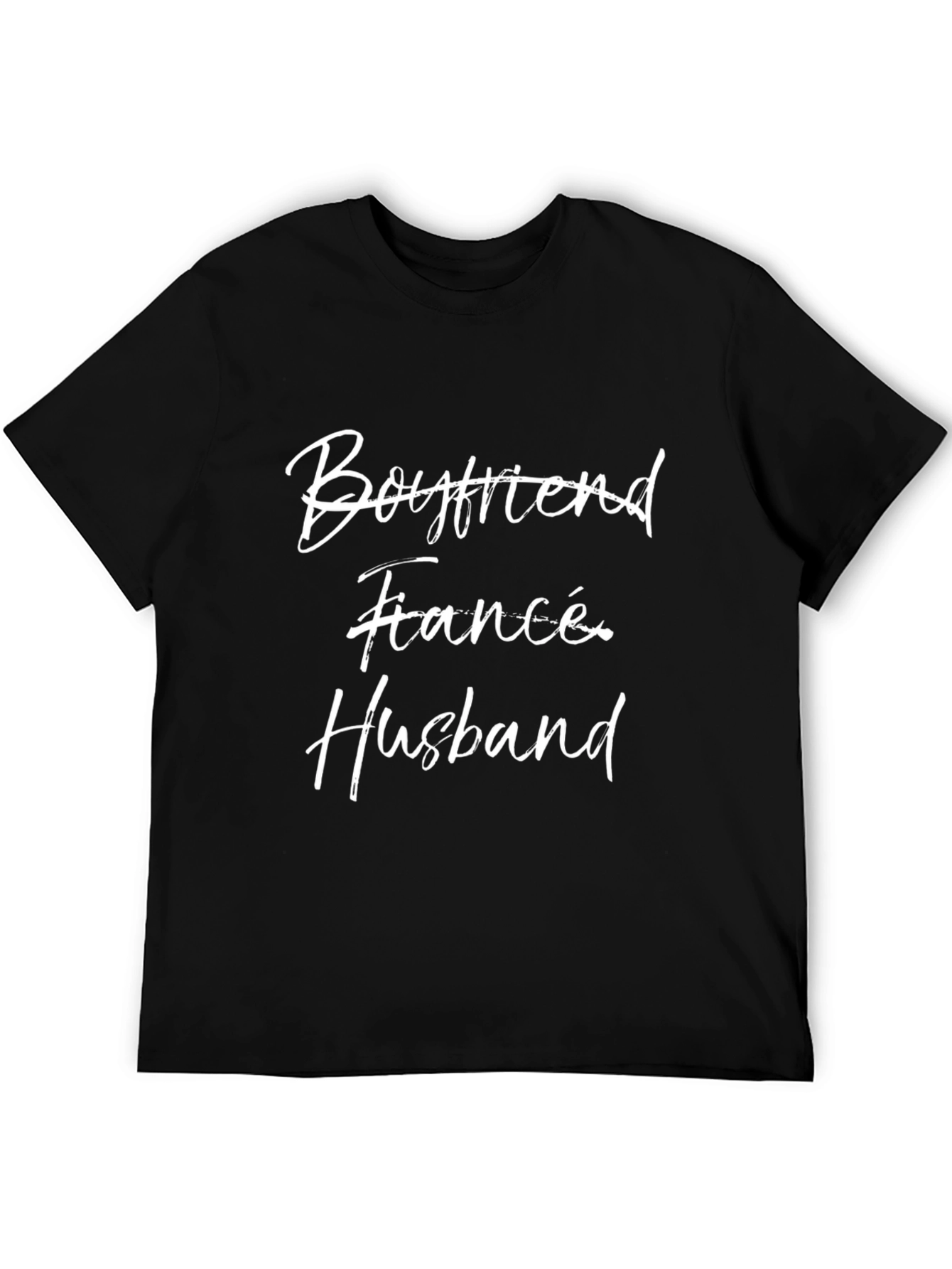 Boyfriend Fiancé Husband Black T-Shirt