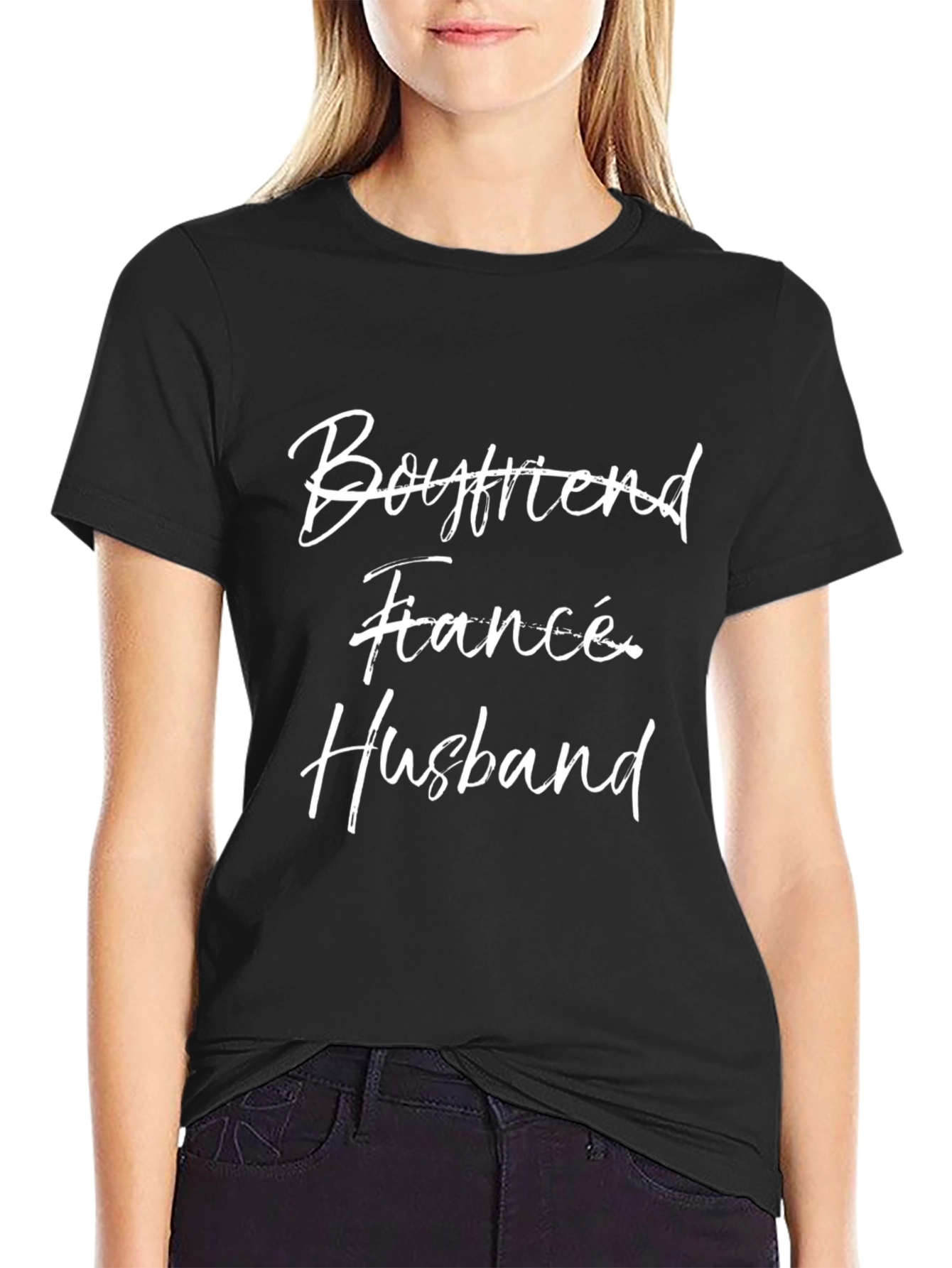 Boyfriend Fiancé Husband Black T-Shirt