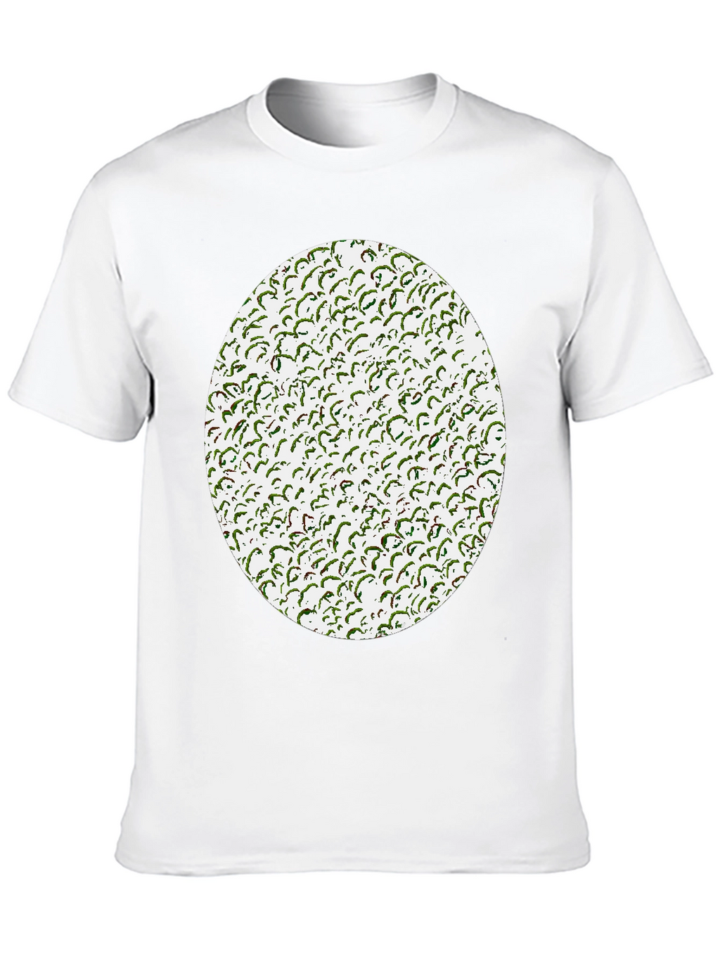 Novelty Green Pattern Print Black T-Shirt