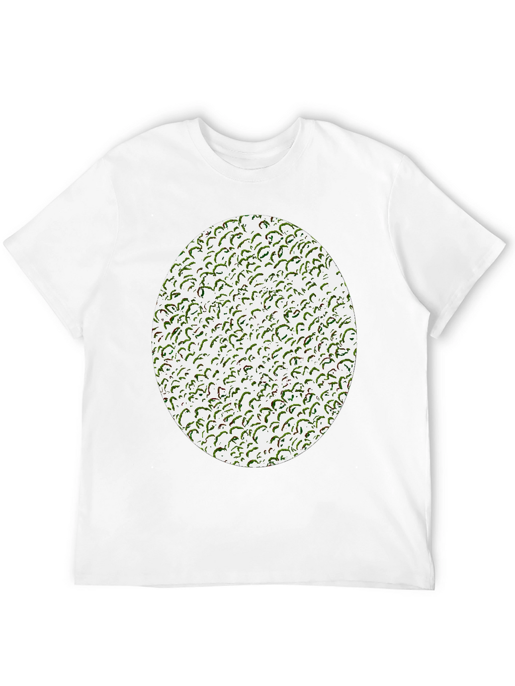 Novelty Green Pattern Print Black T-Shirt