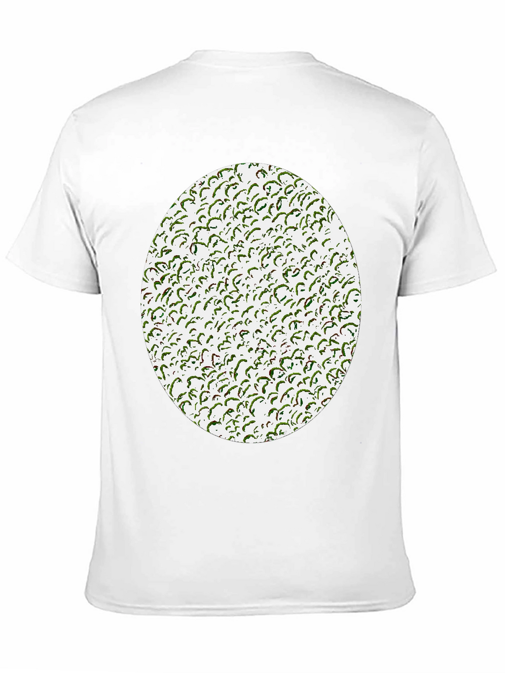 Novelty Green Pattern Print Black T-Shirt
