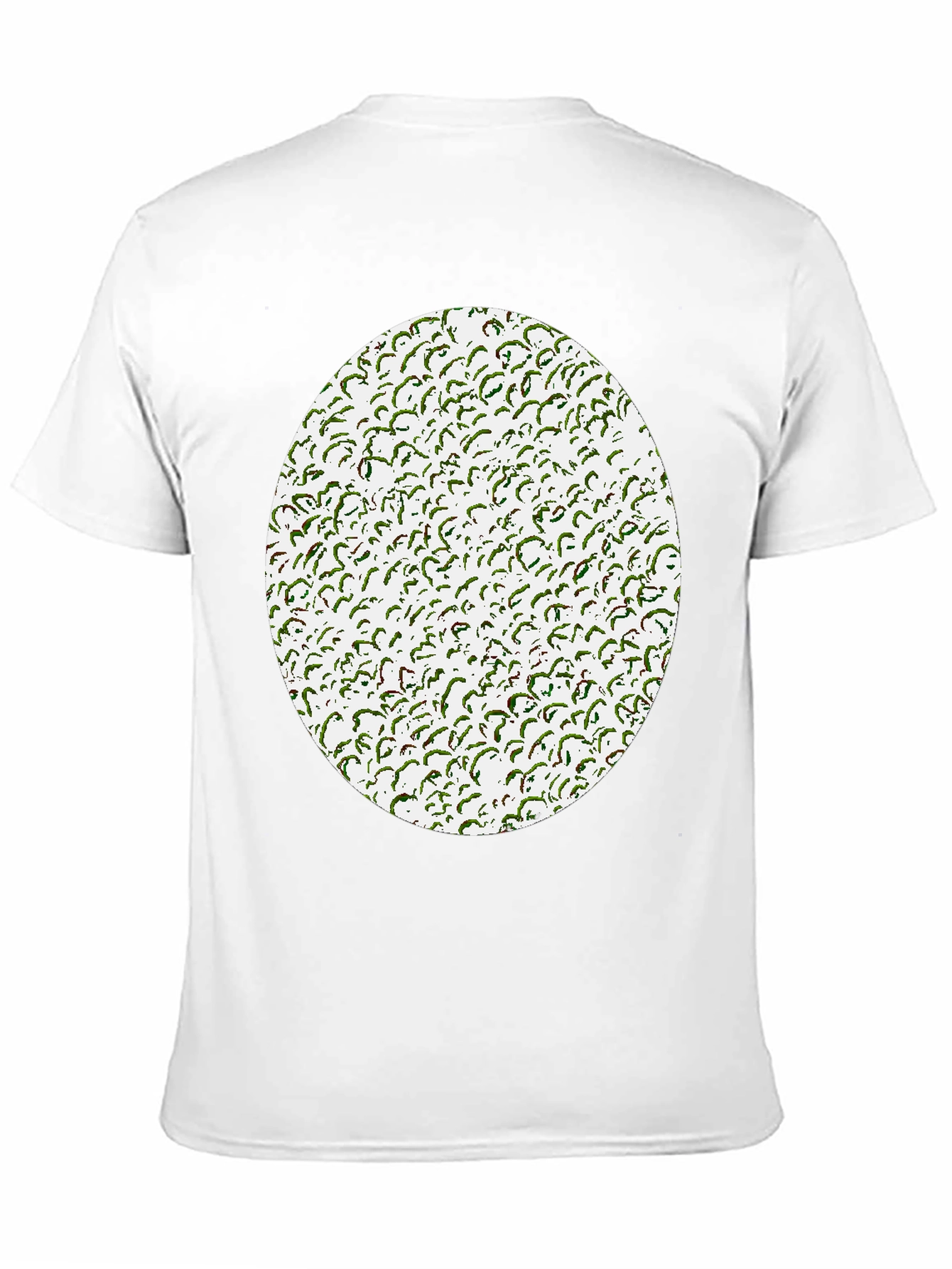 Novelty Green Pattern Print Black T-Shirt