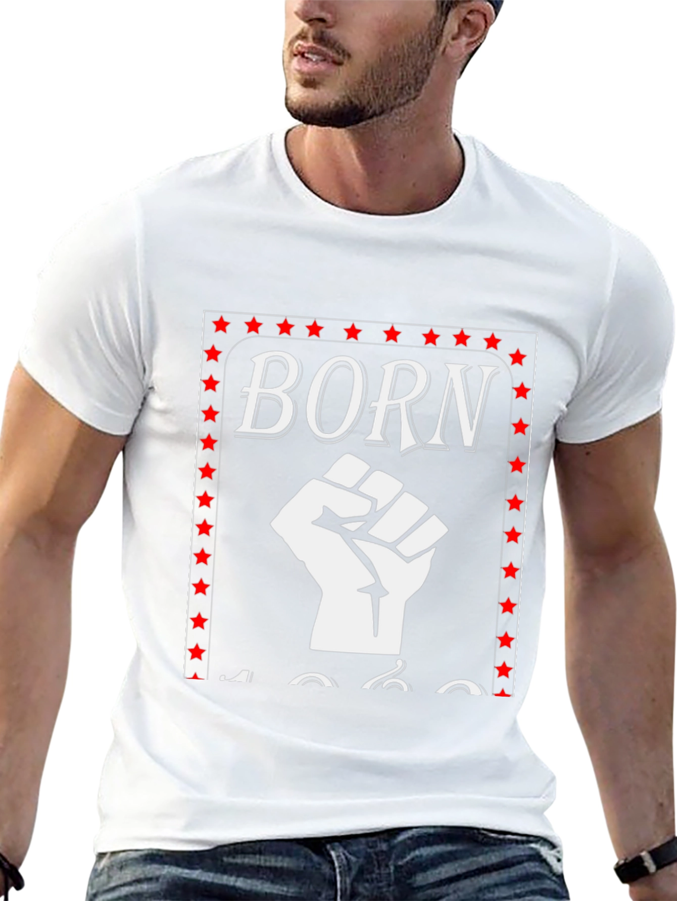 Born 1960s Fist T-Shirt - Black Pride Tee