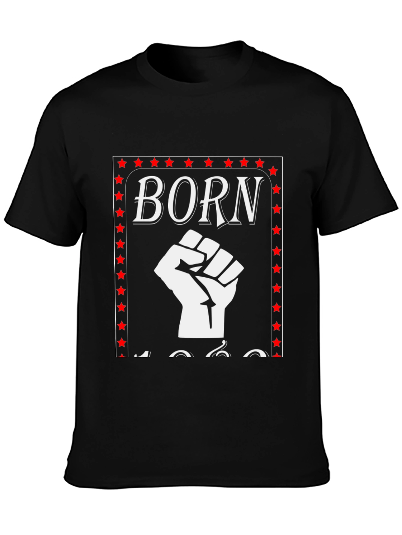 Born 1960s Fist T-Shirt - Black Pride Tee