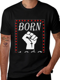 Born 1960s Fist T-Shirt - Black Pride Tee
