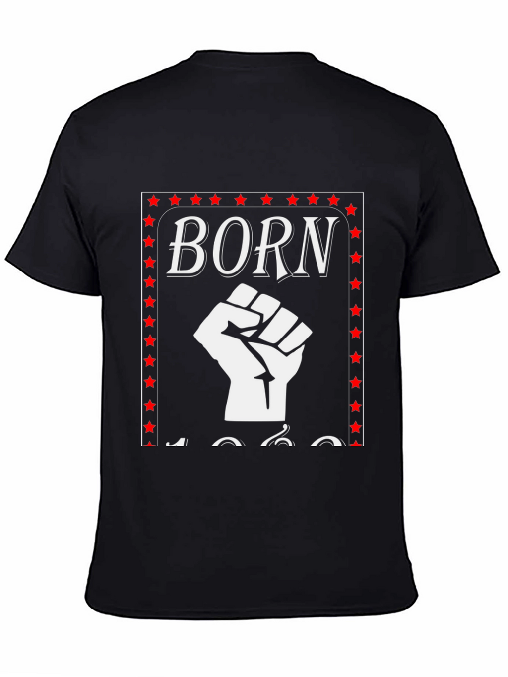 Born 1960s Fist T-Shirt - Black Pride Tee