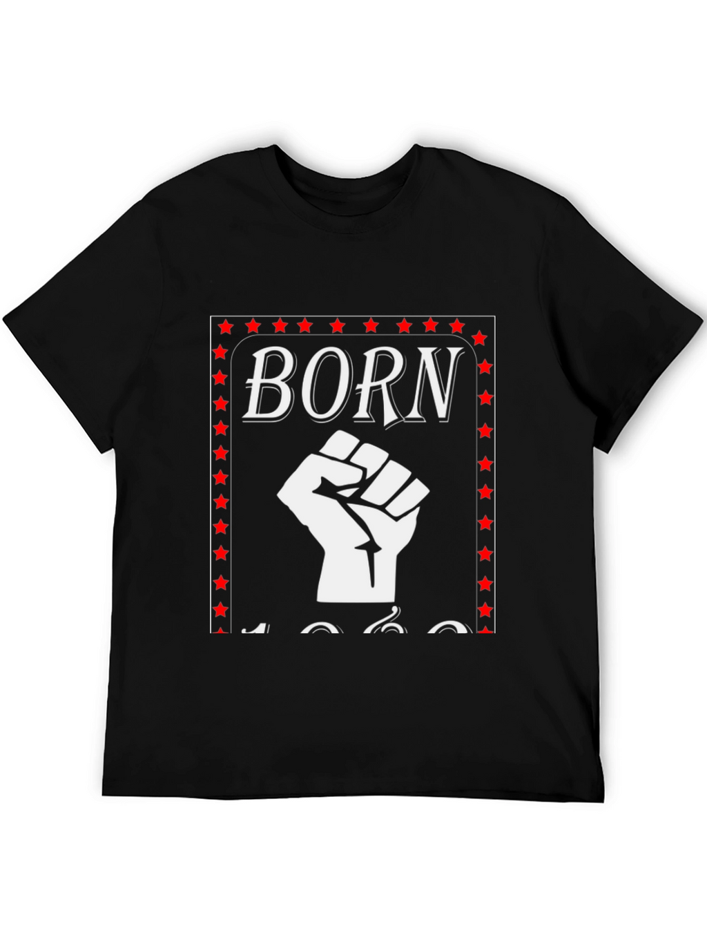 Born 1960s Fist T-Shirt - Black Pride Tee