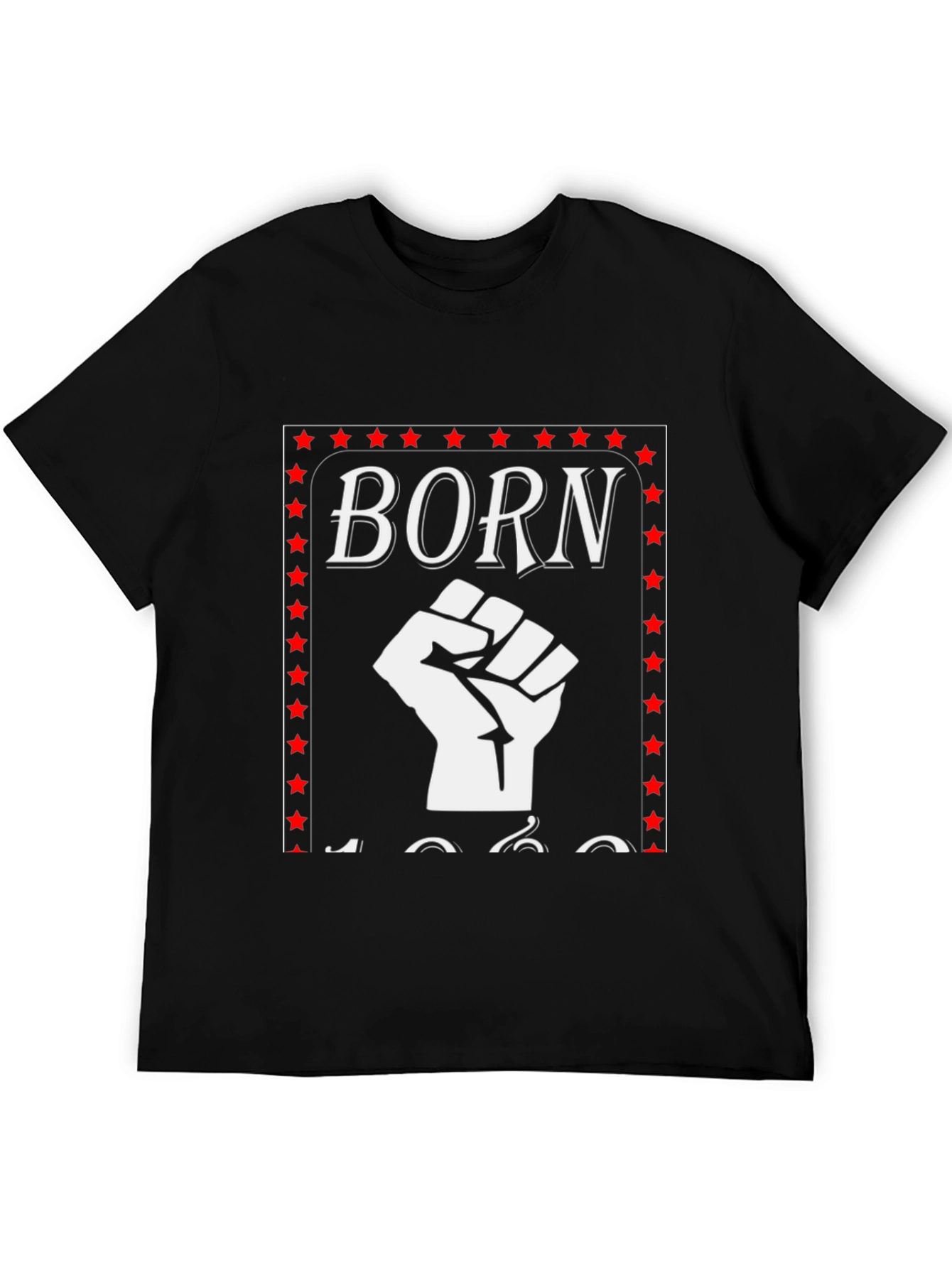 Born 1960s Fist T-Shirt - Black Pride Tee