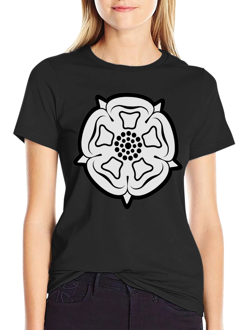 Yorkshire Rose T-Shirt - Classic Black Tee
