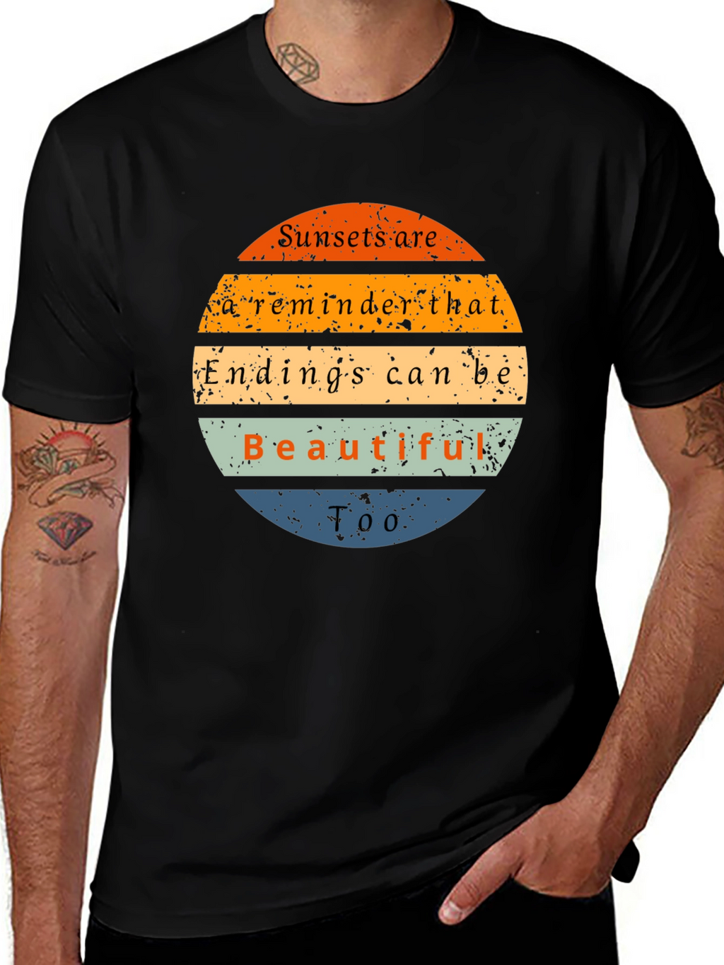 Sunset Reminder Graphic Tee - Endings Can Be Beautiful