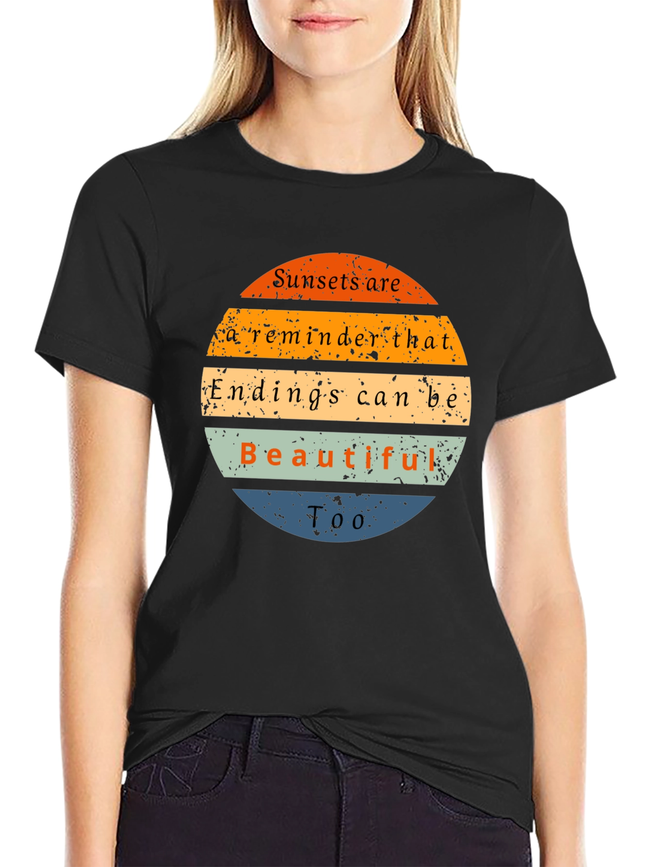 Sunset Reminder Graphic Tee - Endings Can Be Beautiful