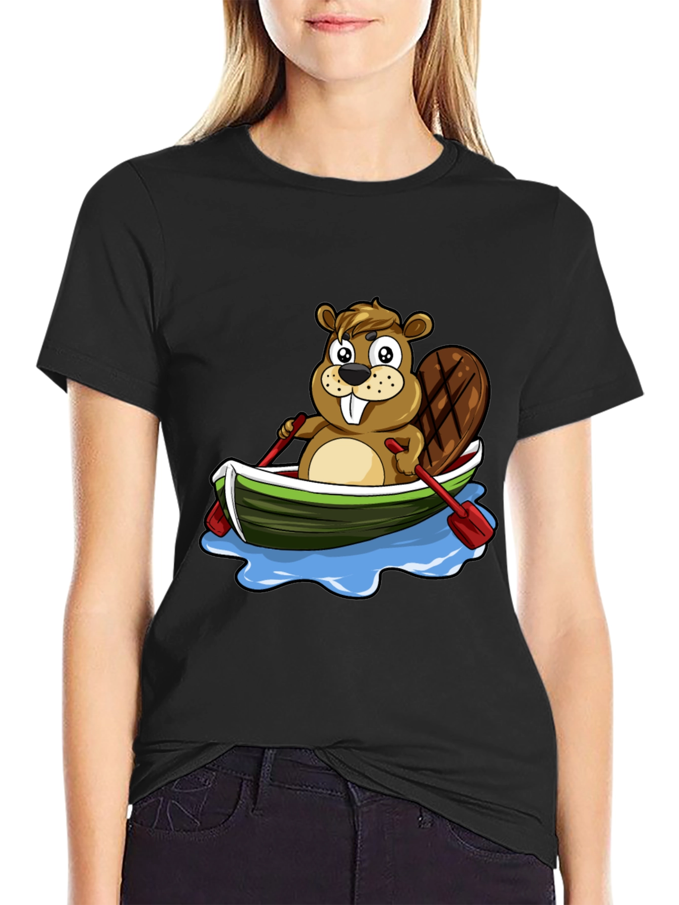 Beaver in Canoe Graphic Tee - Fun & Unique Design!