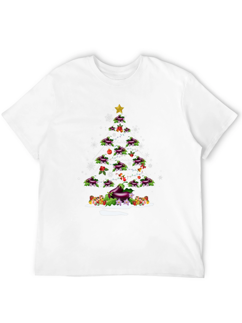 Eggplant Christmas Tree T-Shirt