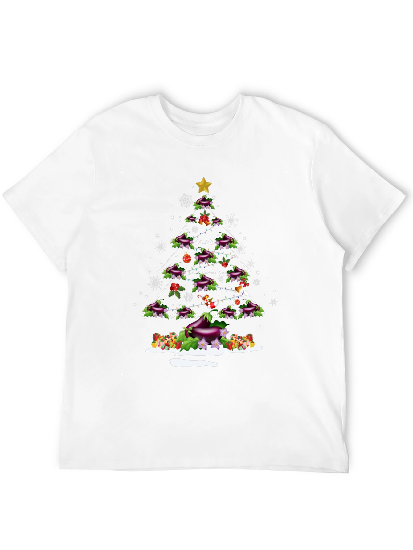 Eggplant Christmas Tree T-Shirt