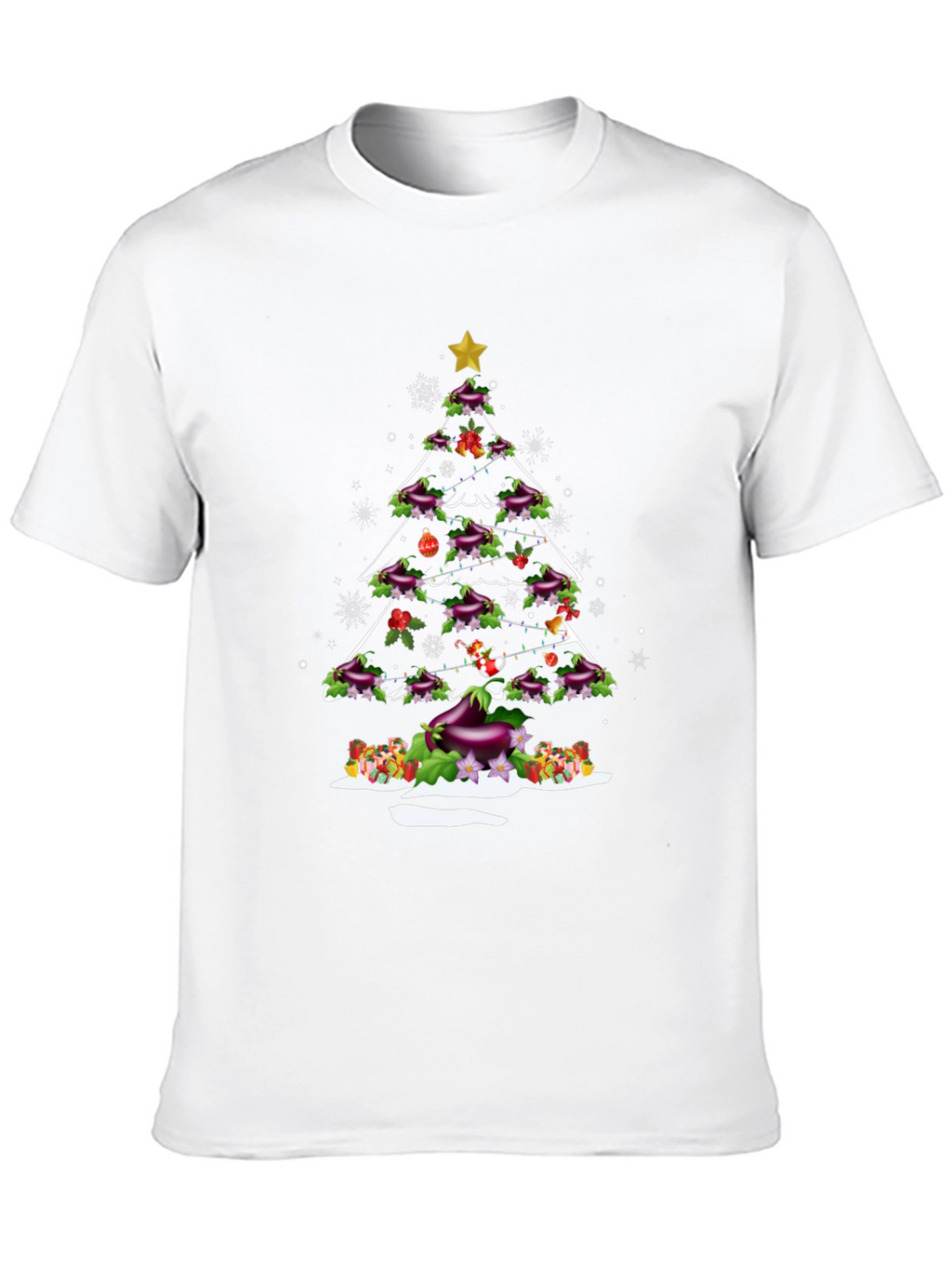 Eggplant Christmas Tree T-Shirt