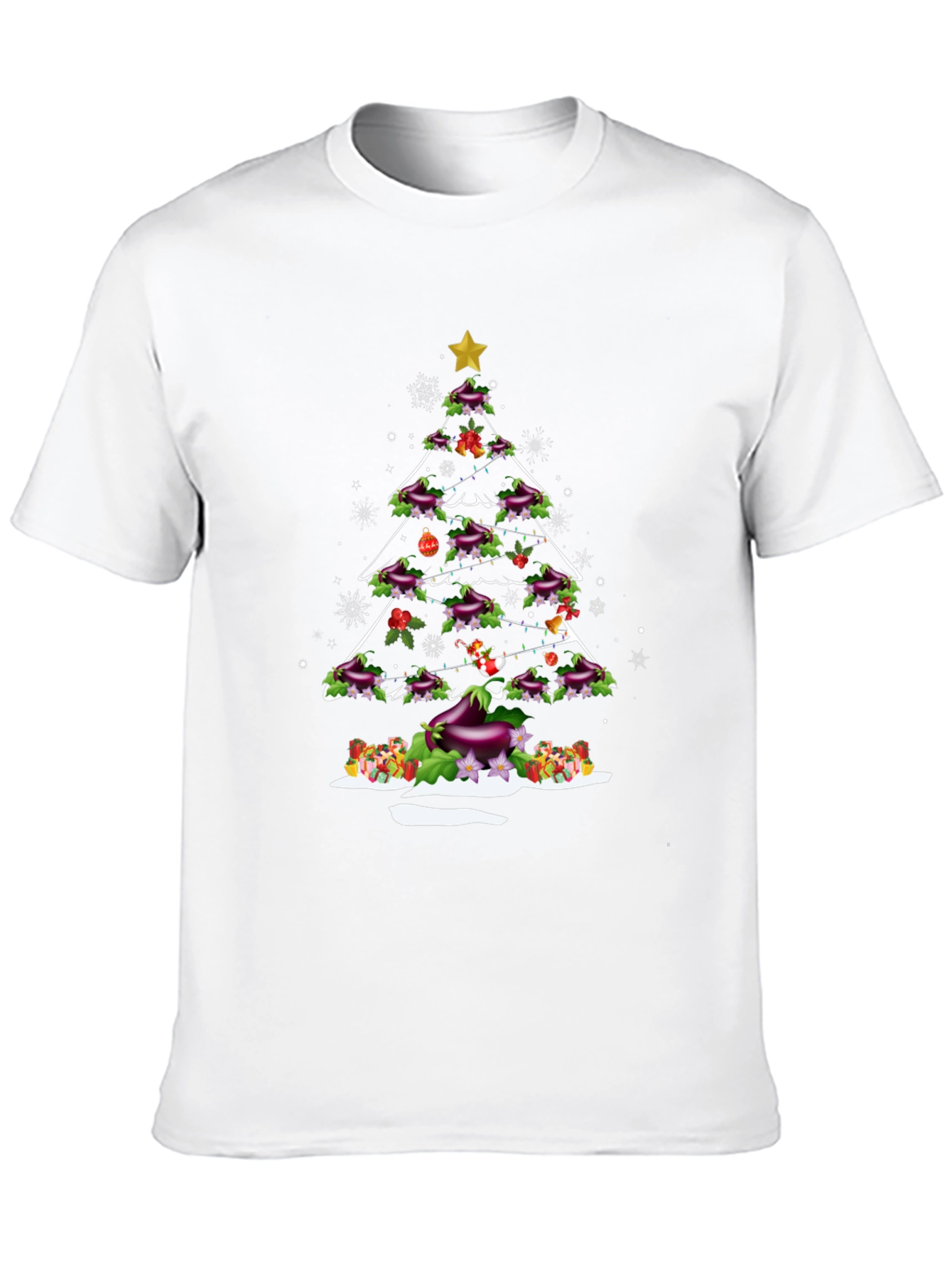 Eggplant Christmas Tree T-Shirt