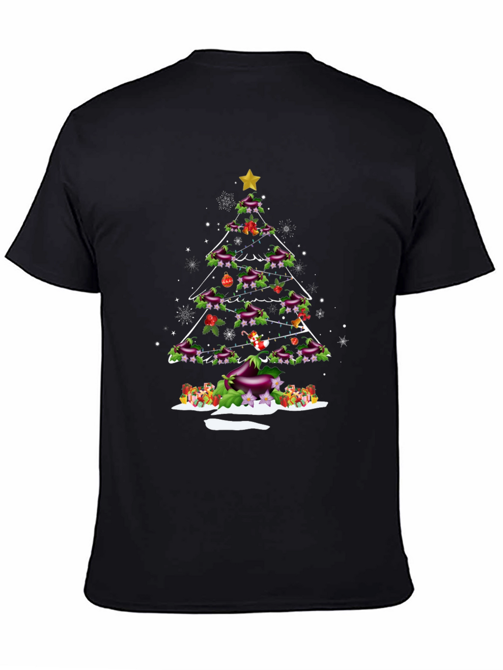 Eggplant Christmas Tree T-Shirt