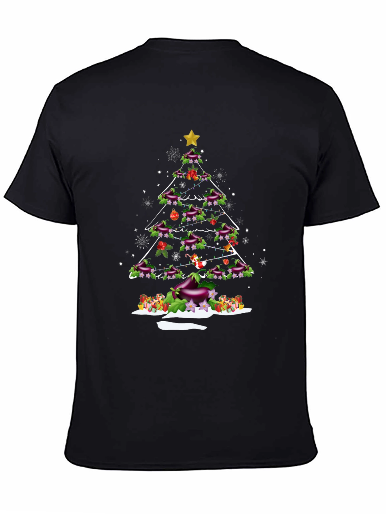 Eggplant Christmas Tree T-Shirt