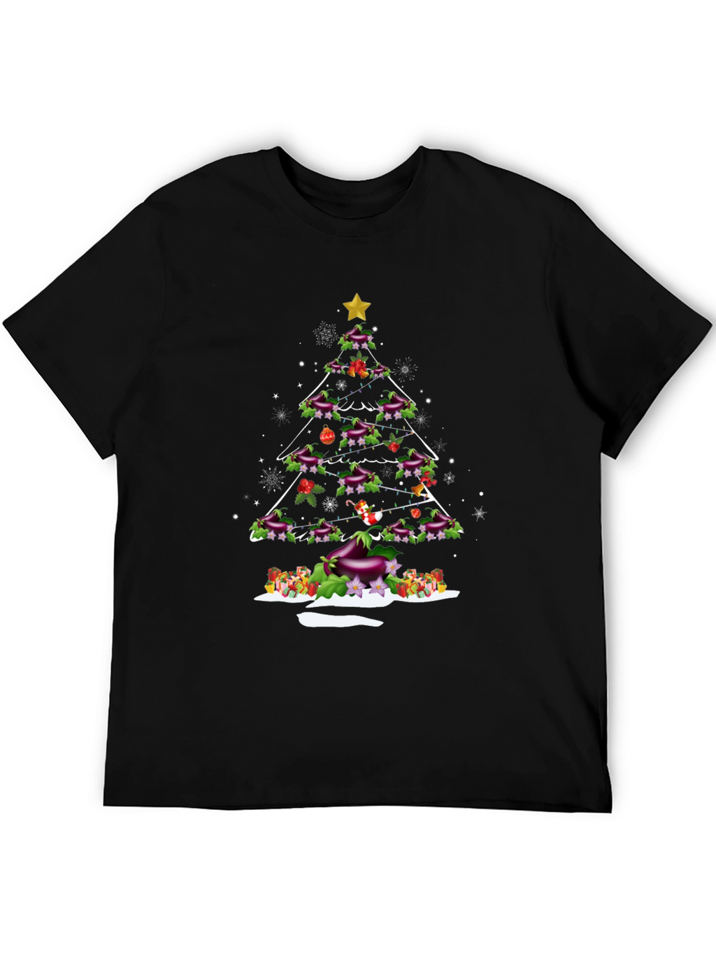 Eggplant Christmas Tree T-Shirt