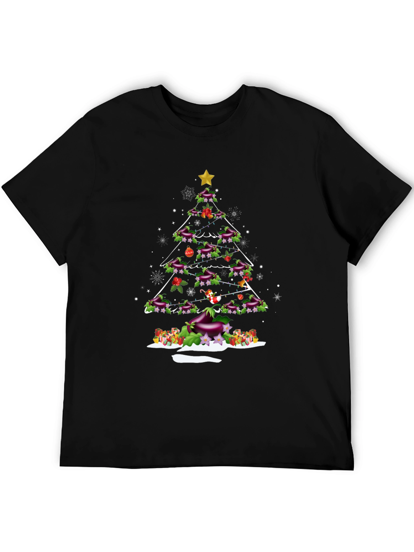 Eggplant Christmas Tree T-Shirt