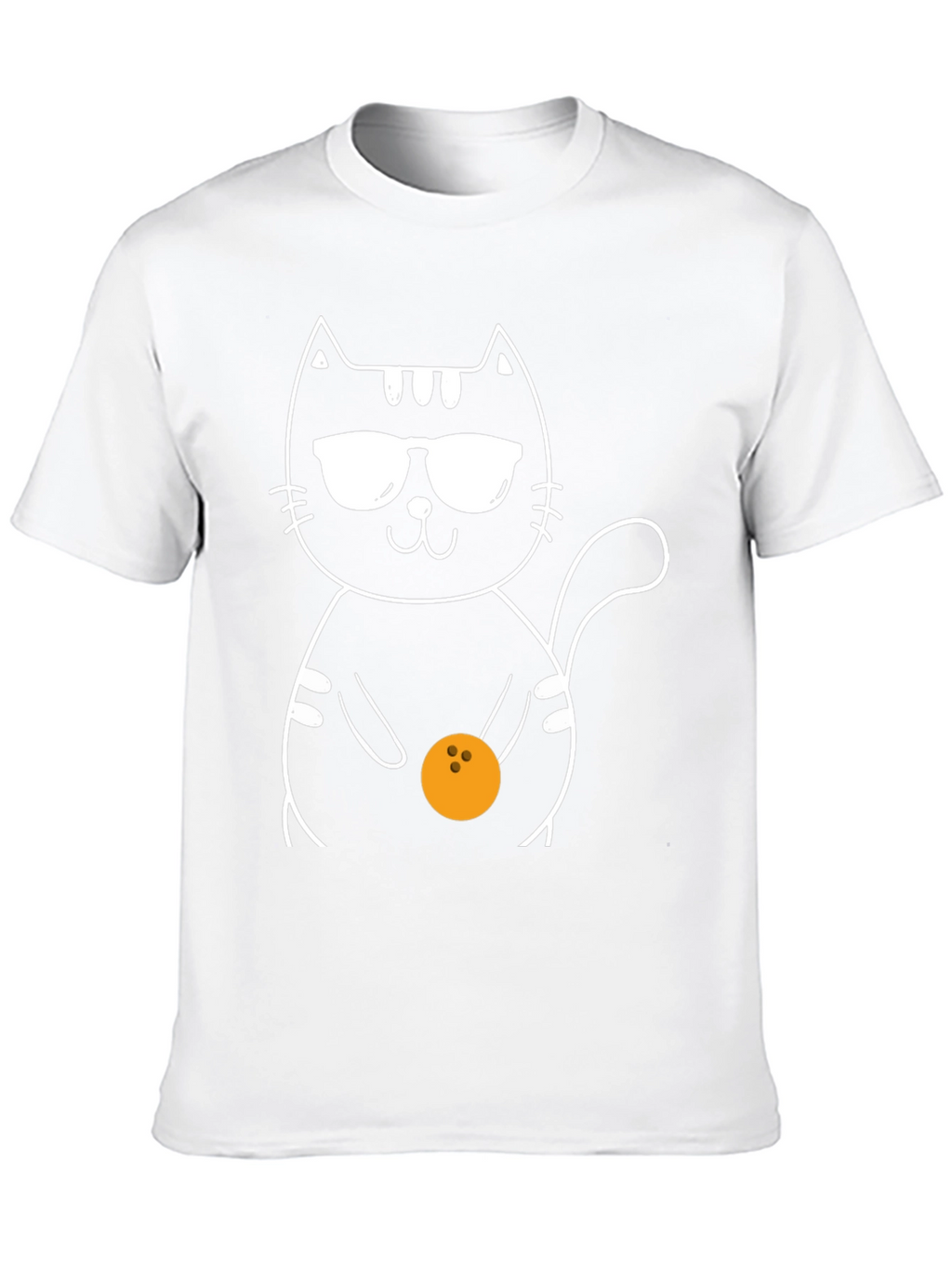 Cool Cat Bowling T-Shirt - Black Graphic Tee