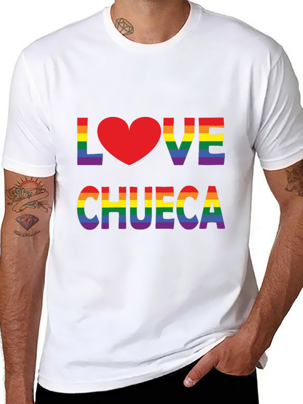 Love Chueca Rainbow Heart T-Shirt