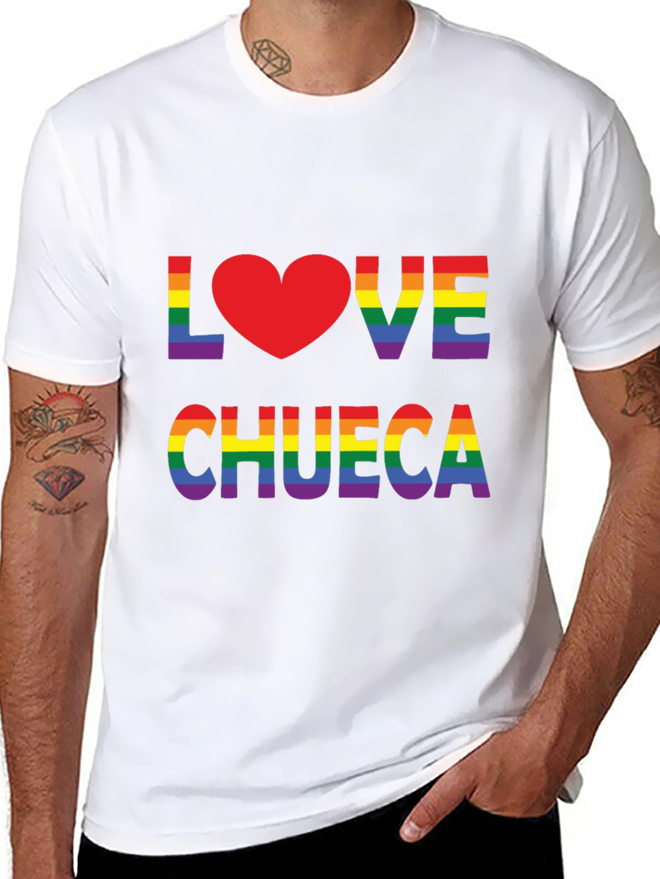 Love Chueca Rainbow Heart T-Shirt