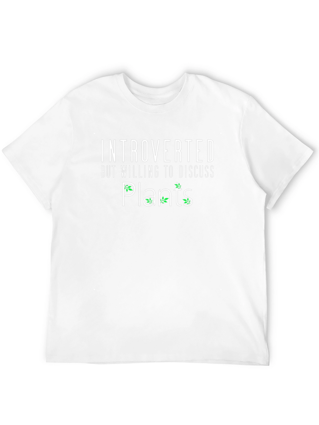 Introverted Plants Graphic T-Shirt - Black