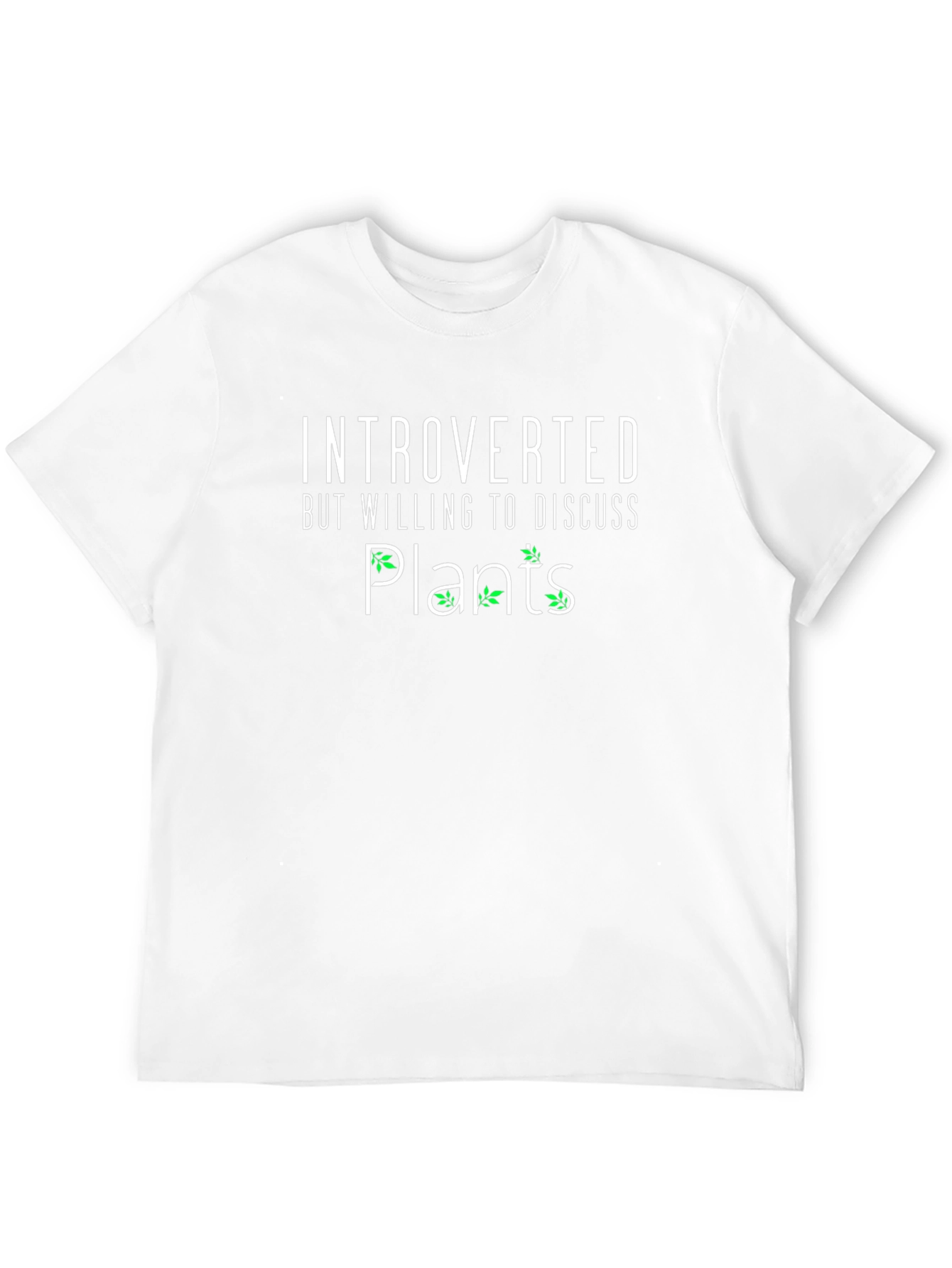 Introverted Plants Graphic T-Shirt - Black