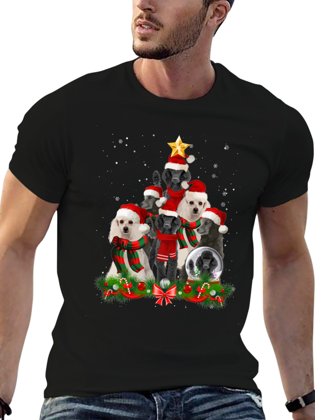 Poodle Christmas Tree T-Shirt