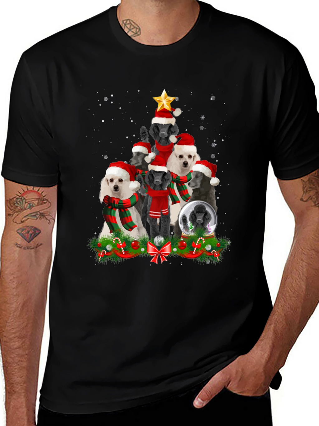 Poodle Christmas Tree T-Shirt