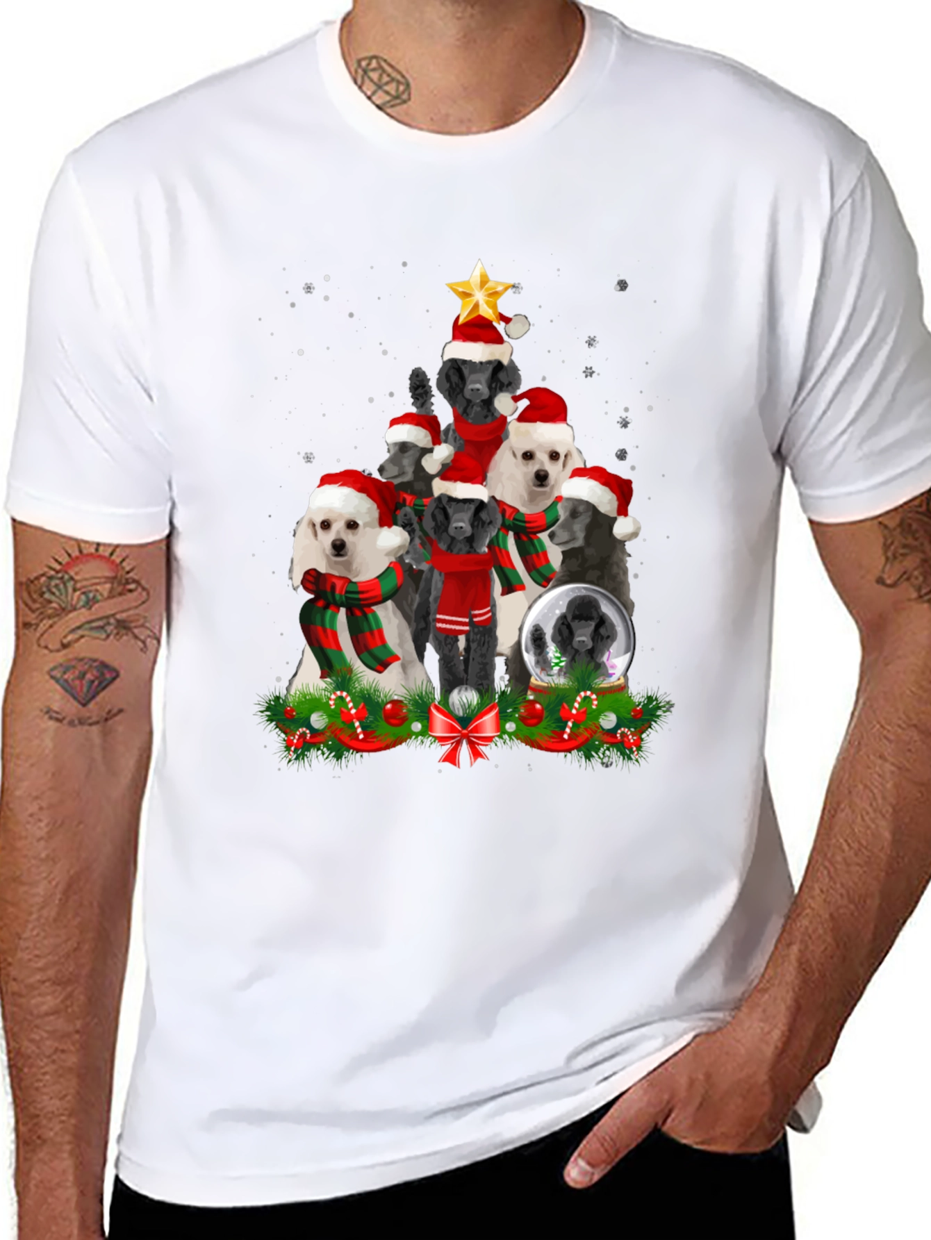 Poodle Christmas Tree T-Shirt