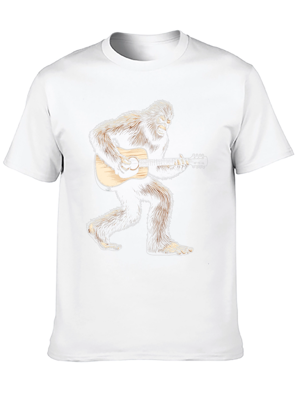Bigfoot Playing Guitar Graphic Tee - Black