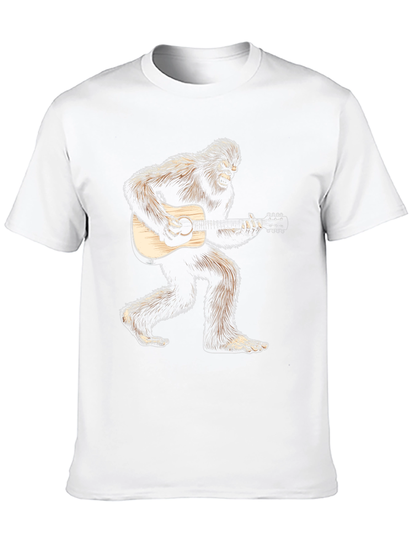 Bigfoot Playing Guitar Graphic Tee - Black