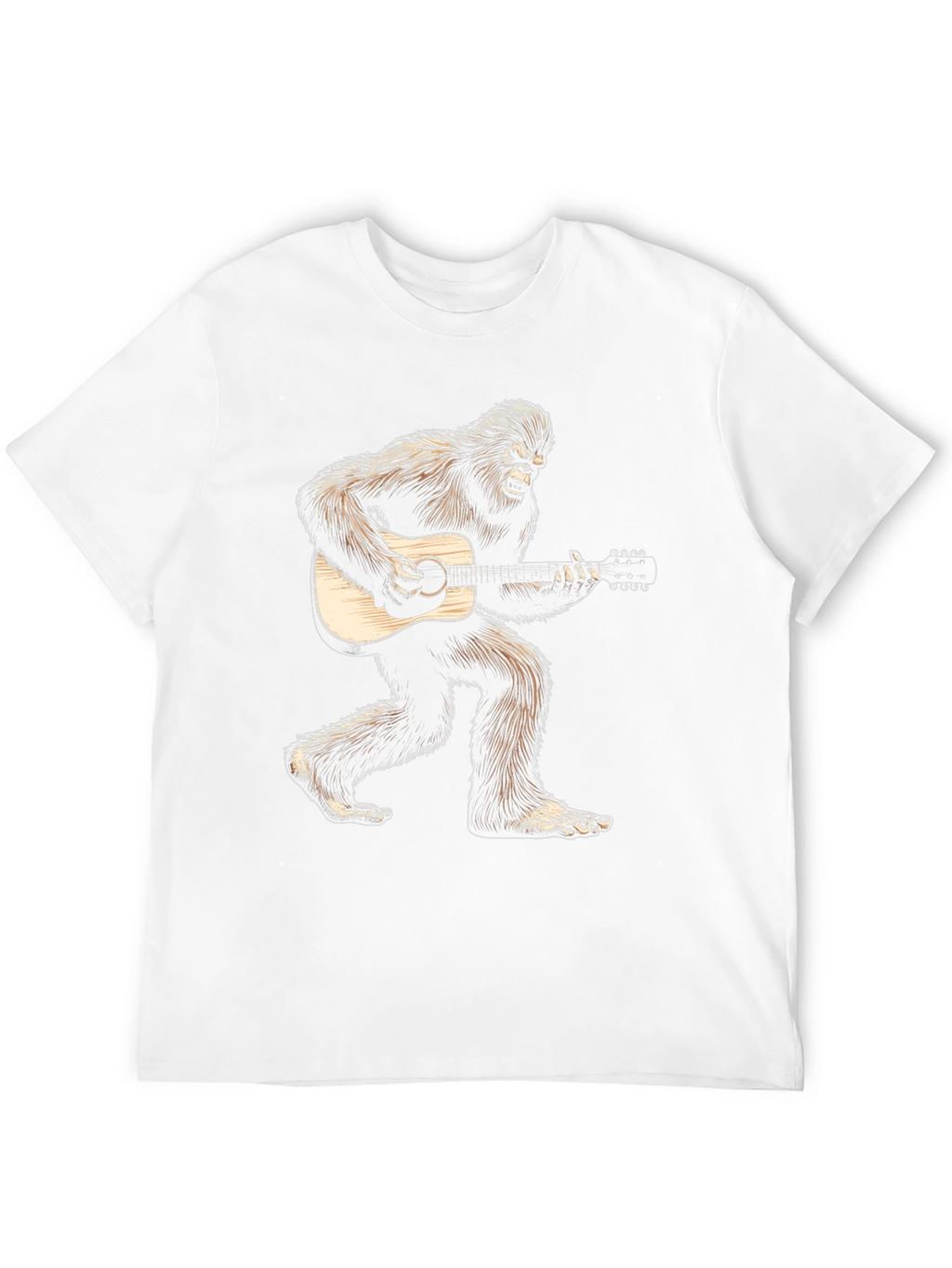 Bigfoot Playing Guitar Graphic Tee - Black