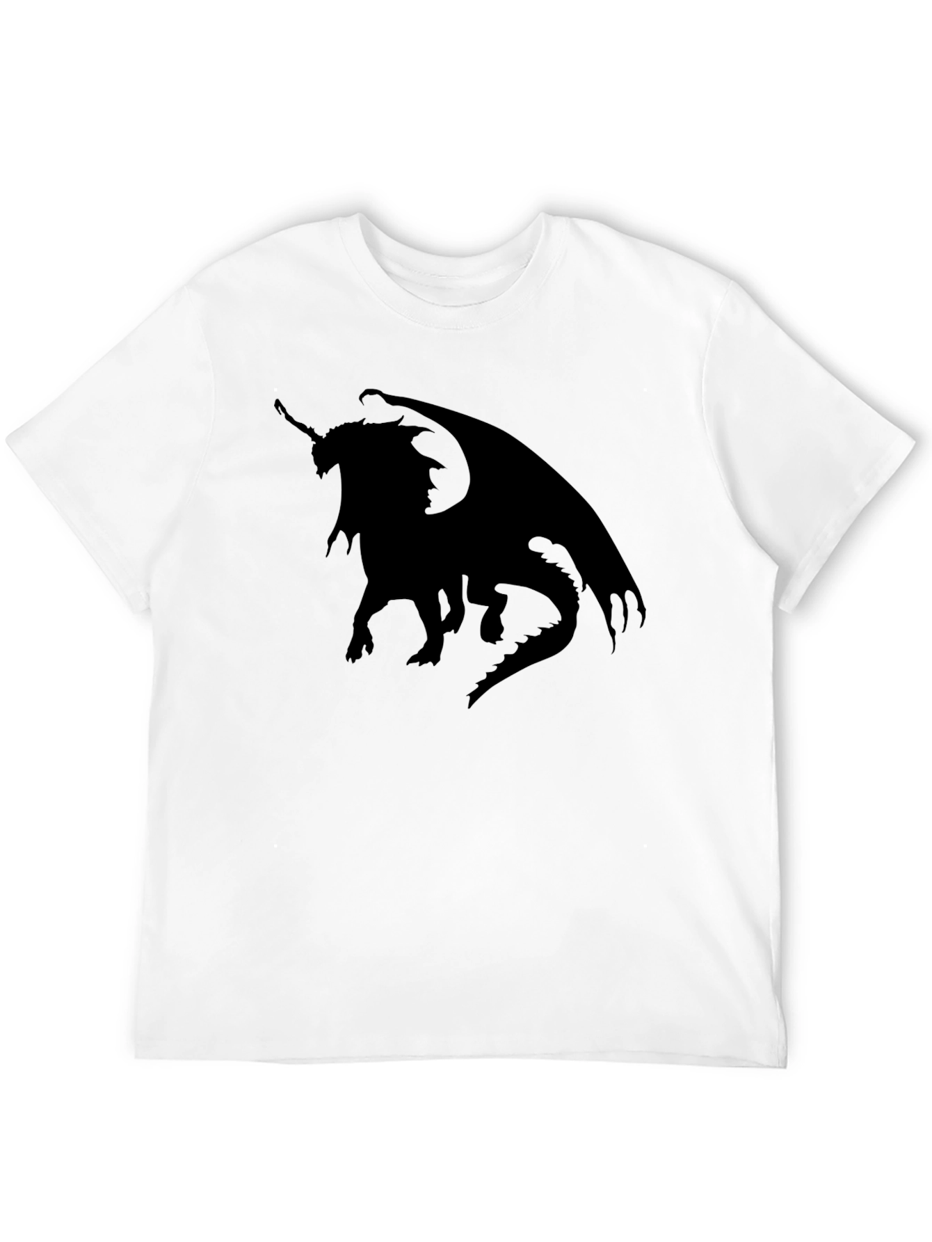 Dragon Silhouette Tee - Black Graphic T-Shirt